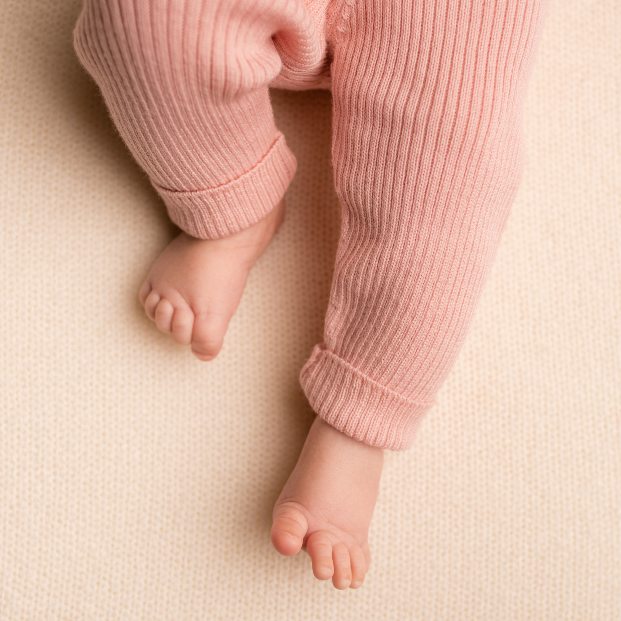 Virgin Merino Wool Leggings - Dusty Rose - Bambino Azizo
