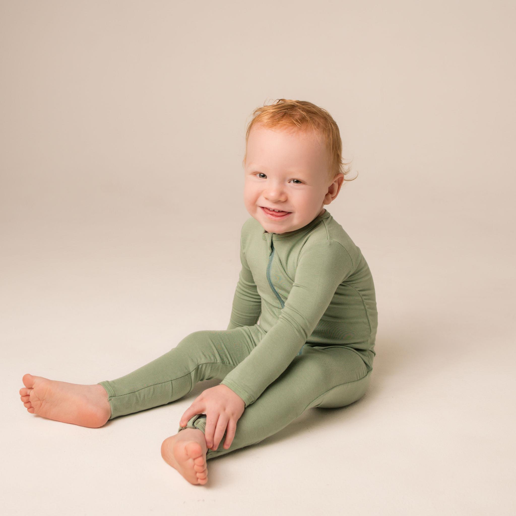 Baby Bamboo Onesie - Sage Green - Bambino Azizo