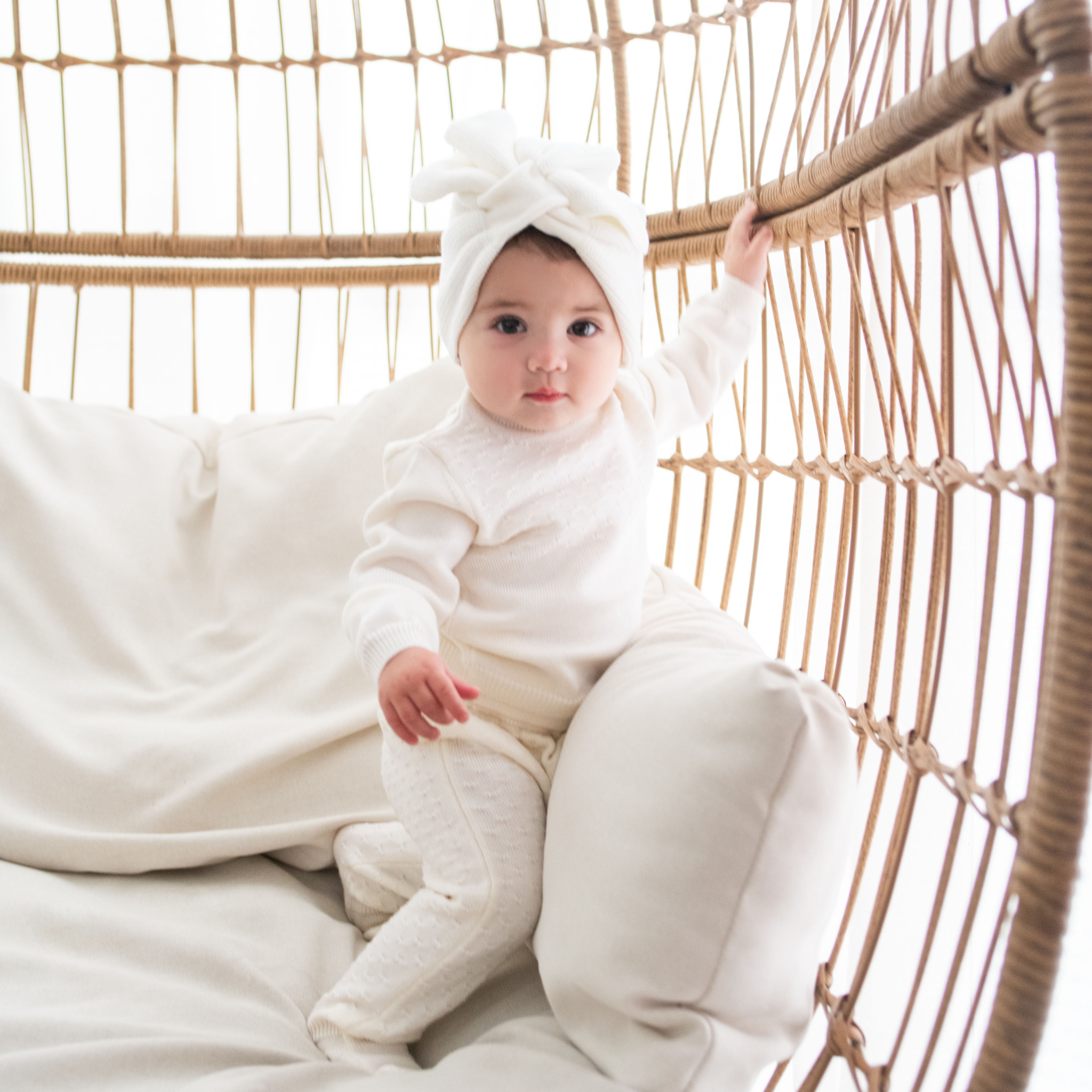 Virgin Merino Wool Sweater - Latte White - Bambino Azizo