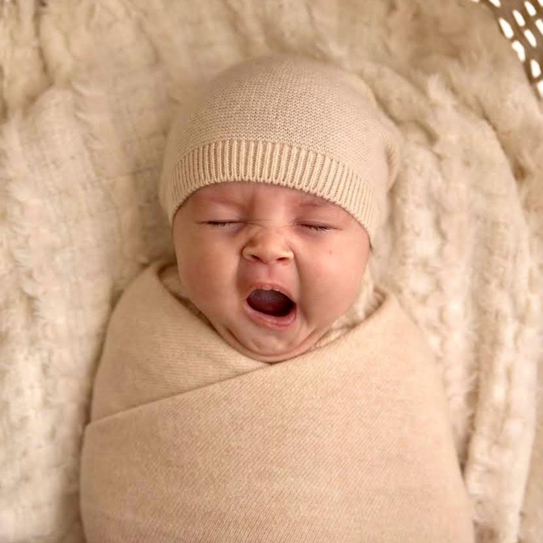 Luxury Cashmere Baby Hat - Naturale - Bambino Azizo