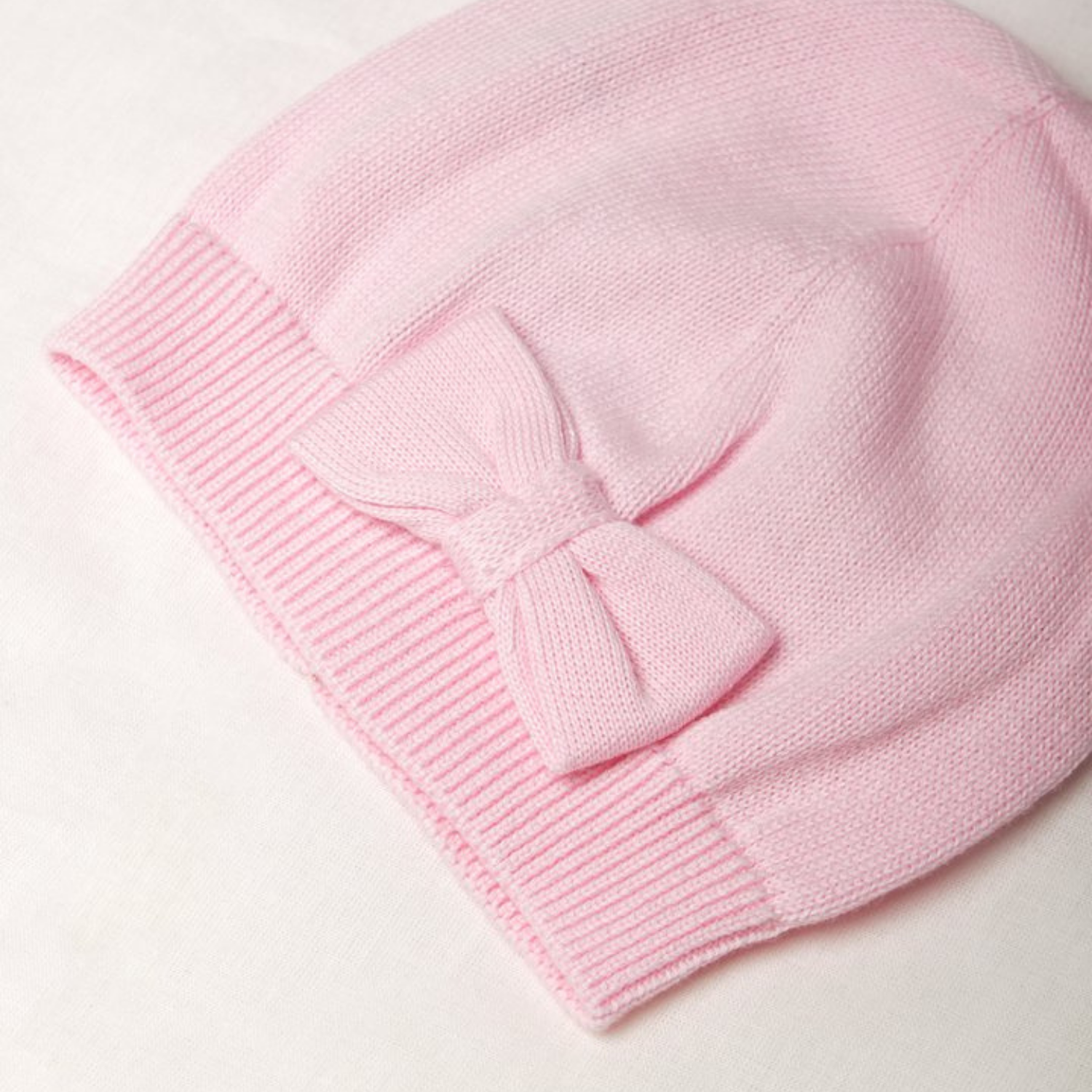 Bow Hat - Baby Blush Pink - Bambino Azizo