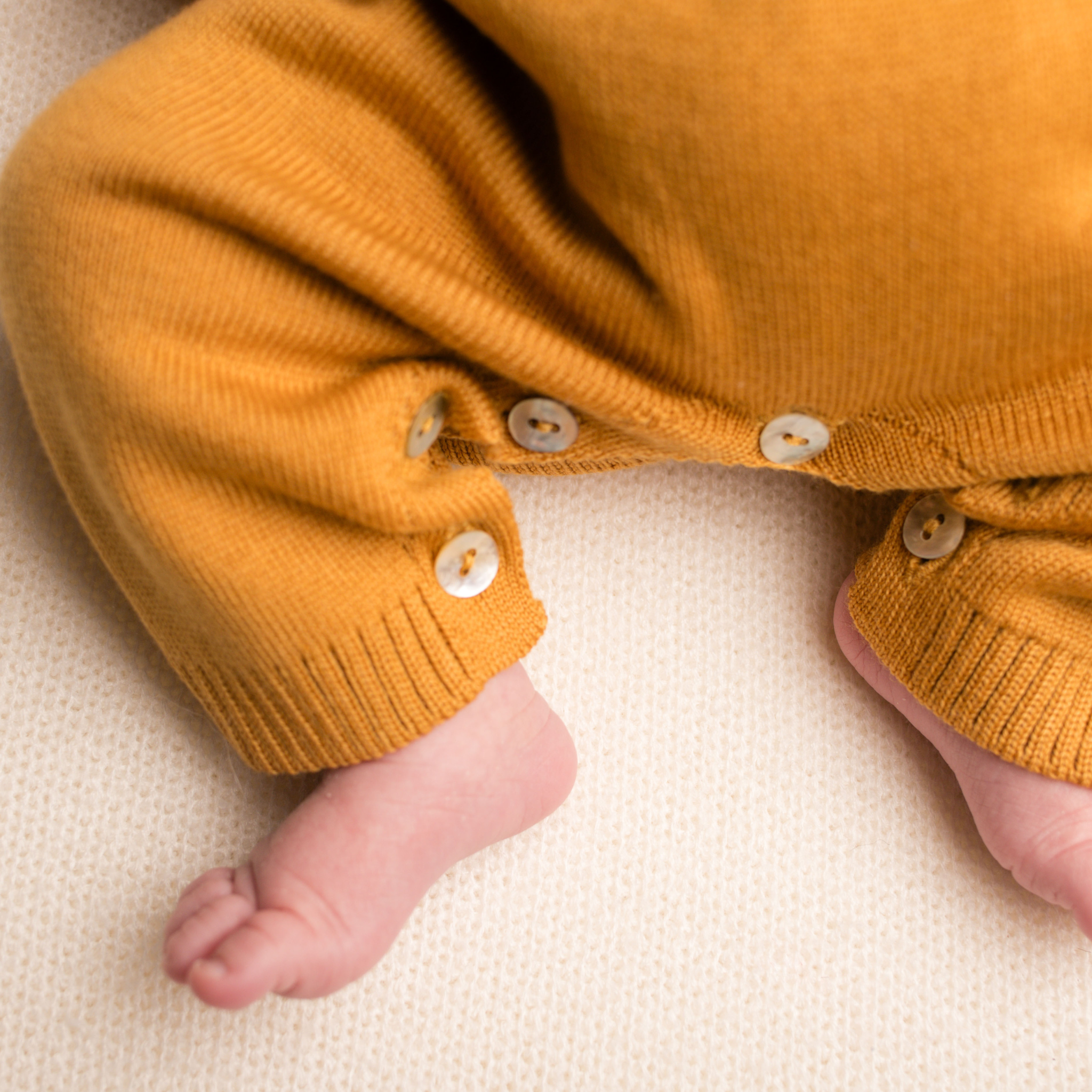 Virgin Merino Wool Squirrel Onesie - Honey - Bambino Azizo