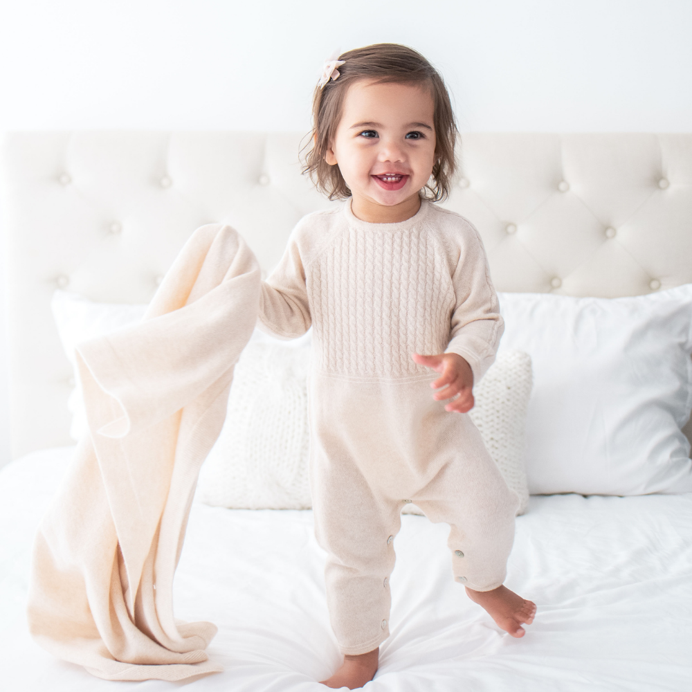 Luxury Cashmere Blanket - Naturale - Bambino Azizo