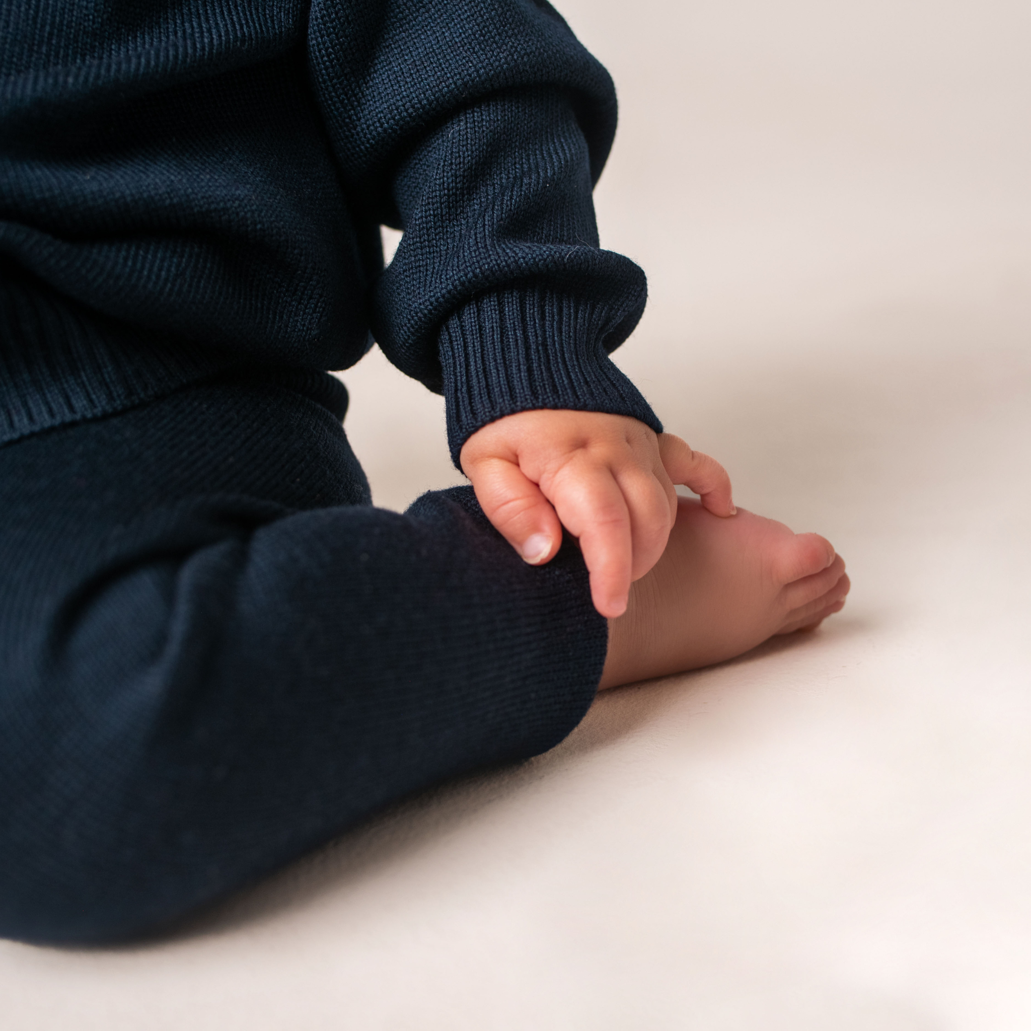Virgin Merino Wool Trousers - Midnight Blue - Bambino Azizo