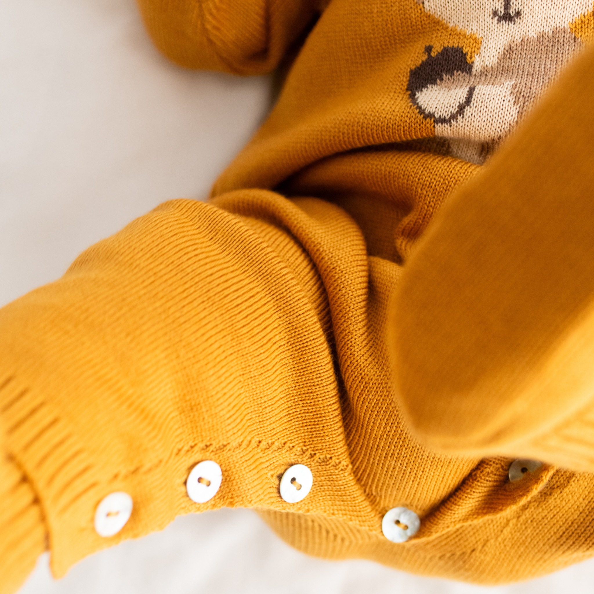 Virgin Merino Wool Squirrel Onesie - Honey - Bambino Azizo