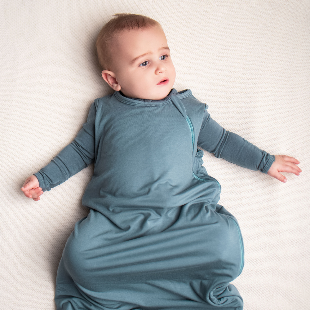 Double Layer Sleep Sack - Stone Blue - Bambino Azizo