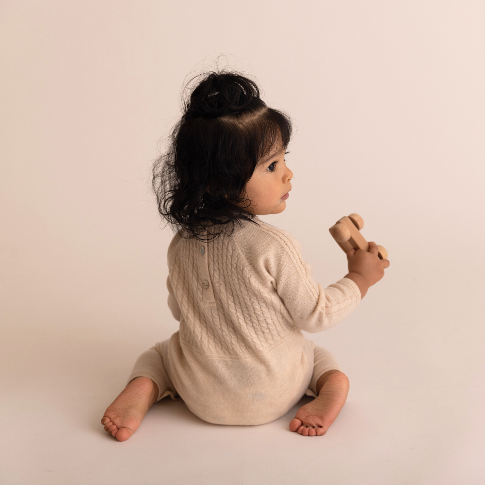 Luxury Cashmere Onesie - Naturale - Bambino Azizo