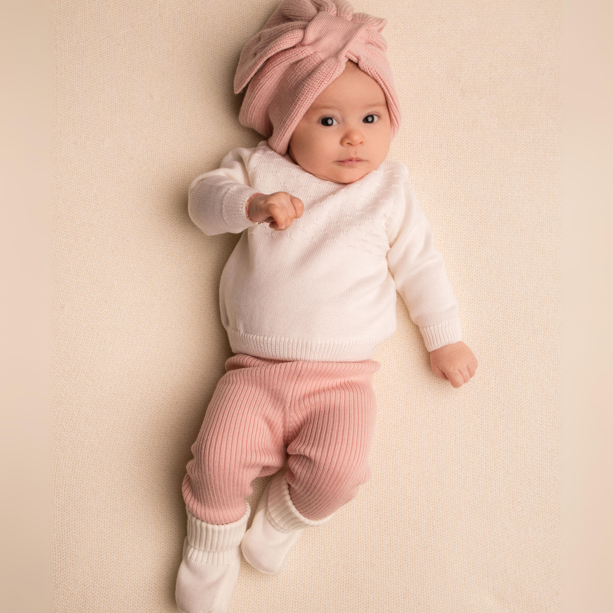 Virgin Merino Wool Sweater - Latte White - Bambino Azizo