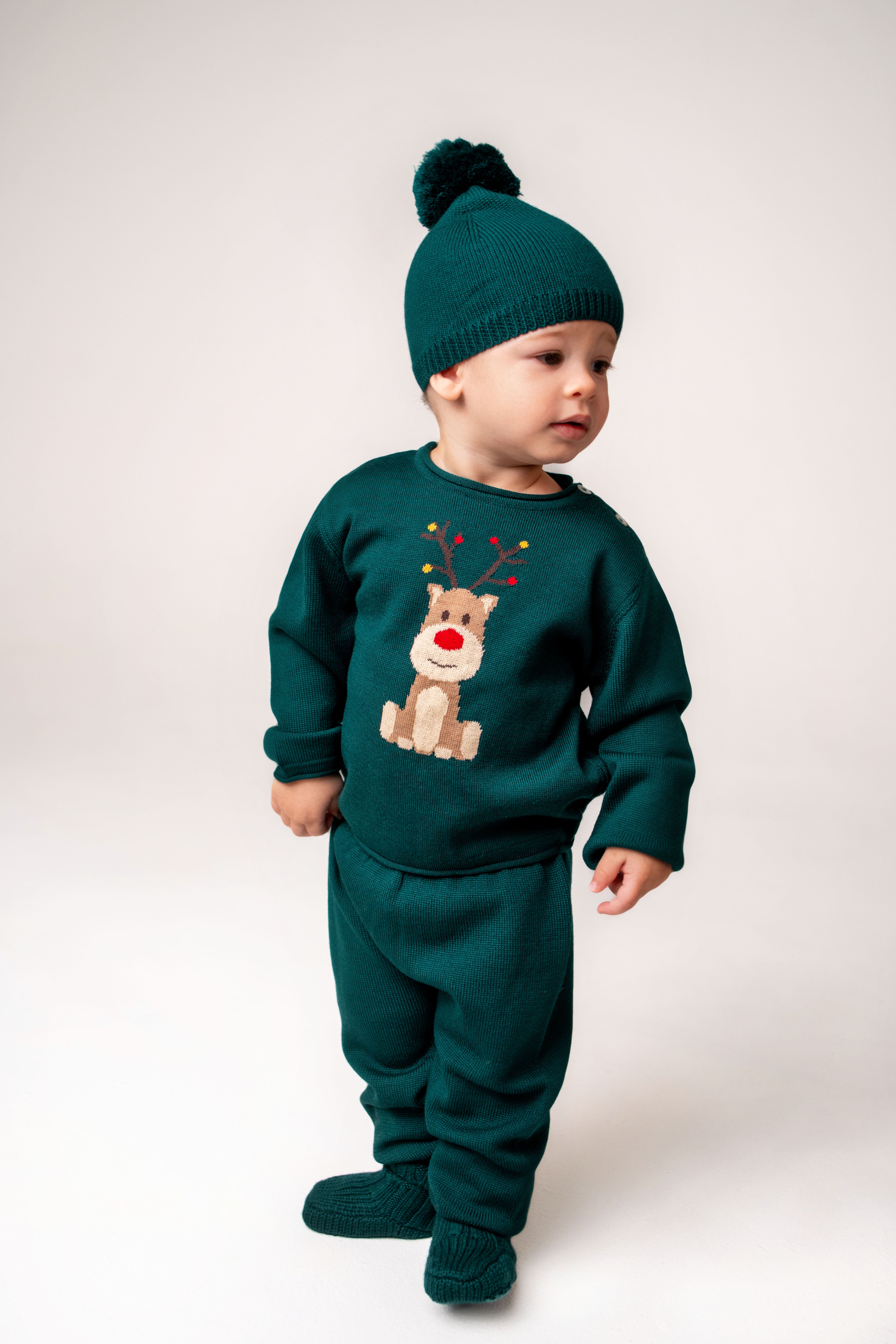 Virgin Merino Wool Trousers - Evergreen