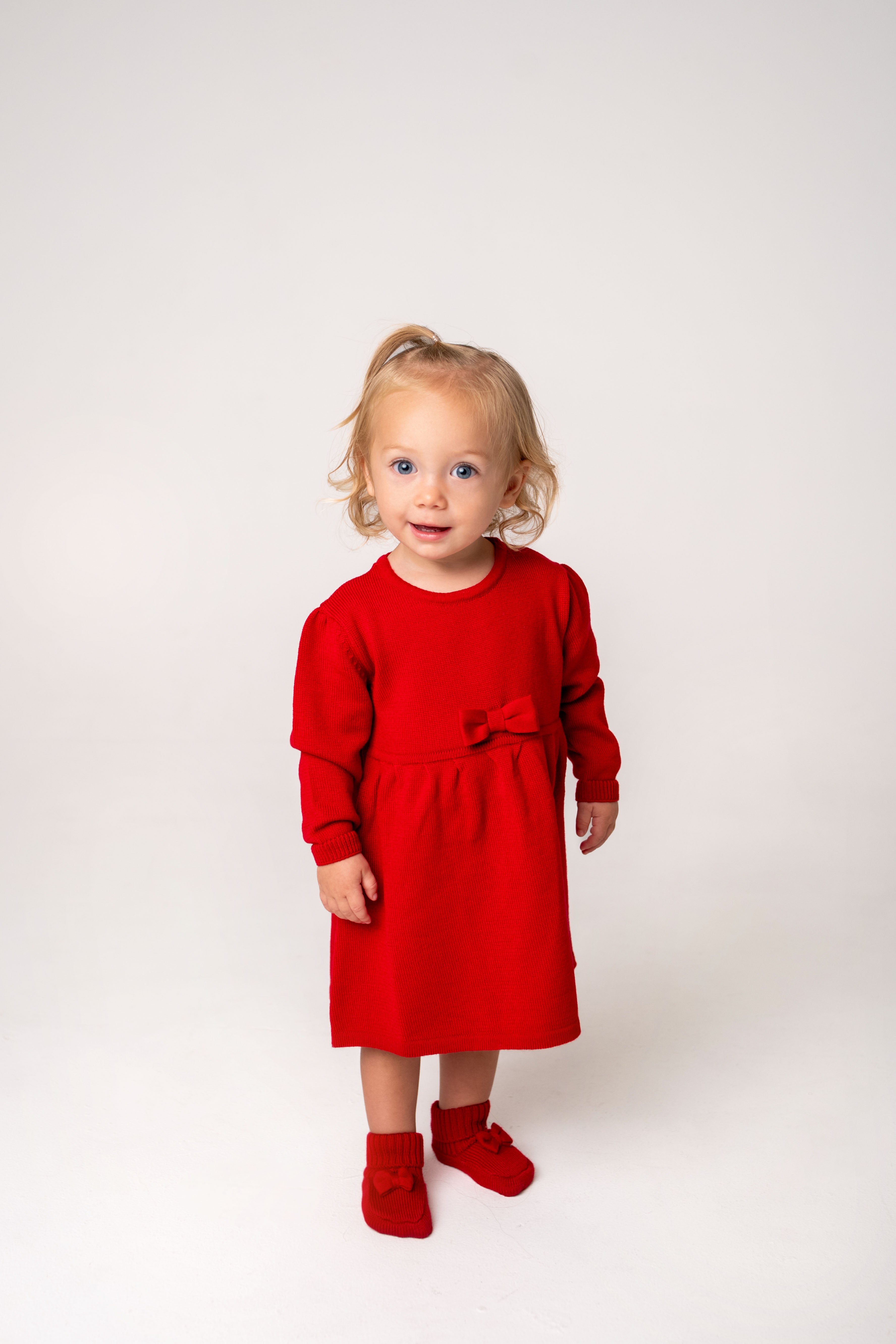 Virgin Merino Wool Booties - Scarlet Red