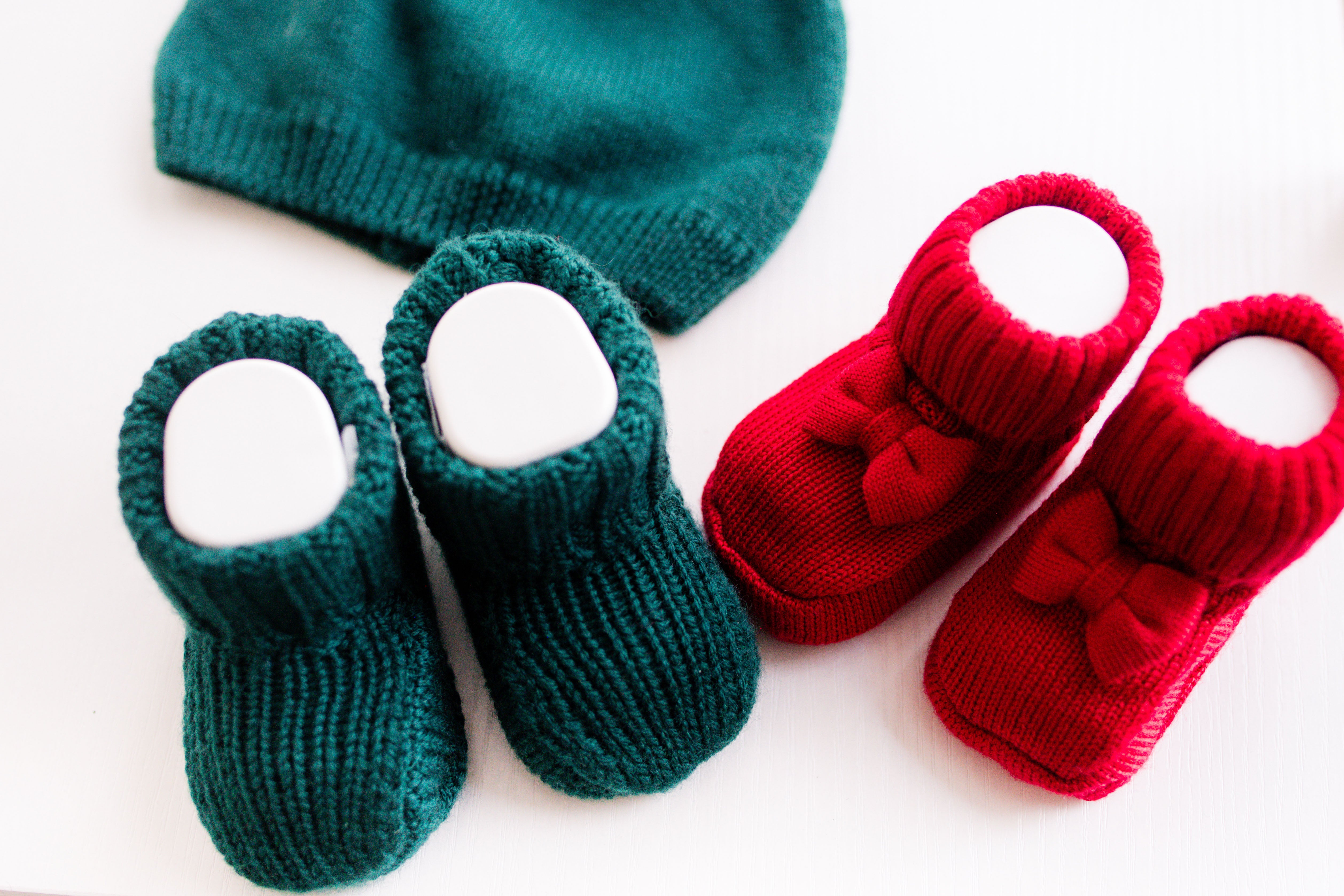 Virgin Merino Wool Booties - Evergreen