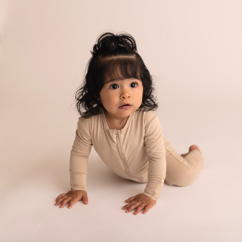 Baby Bamboo Onesie - Desert Sand - Bambino Azizo