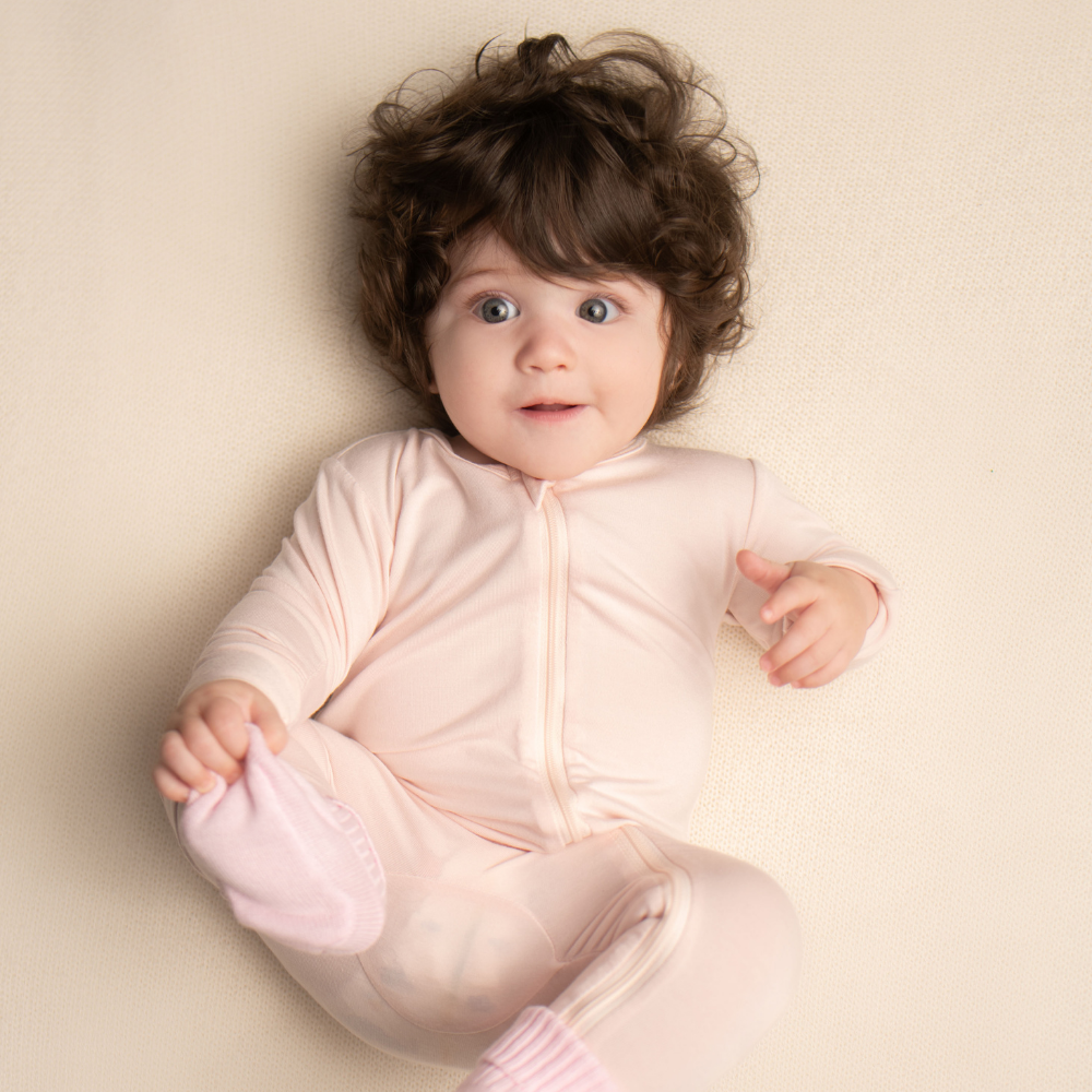 Baby Bamboo Onesie - Cloud Pink - Bambino Azizo