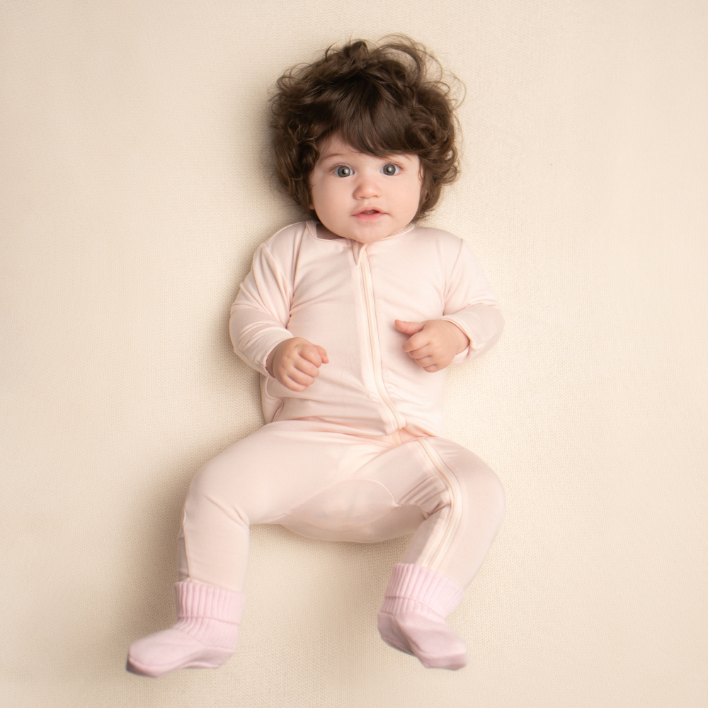 Baby Bamboo Onesie - Cloud Pink - Bambino Azizo