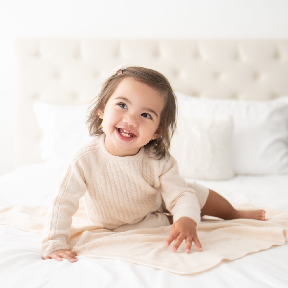 Luxury Cashmere Blanket - Naturale - Bambino Azizo