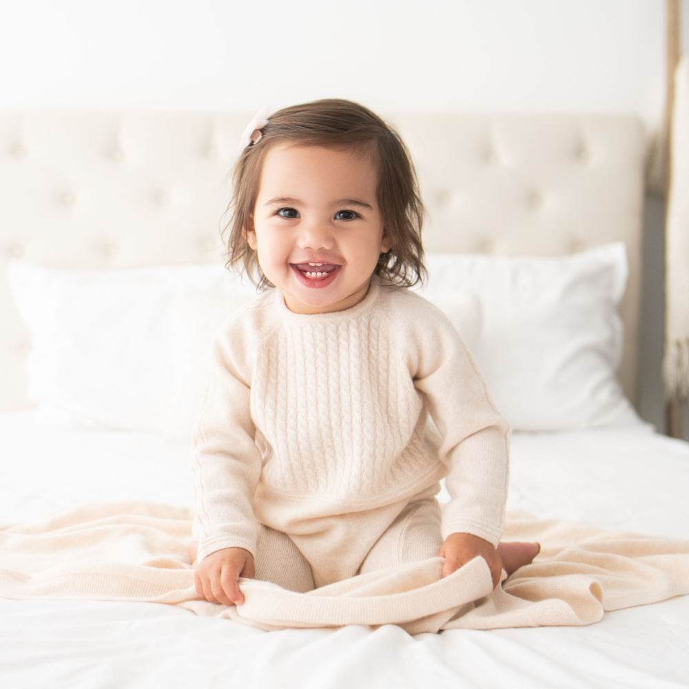 Luxury Cashmere Blanket - Naturale - Bambino Azizo