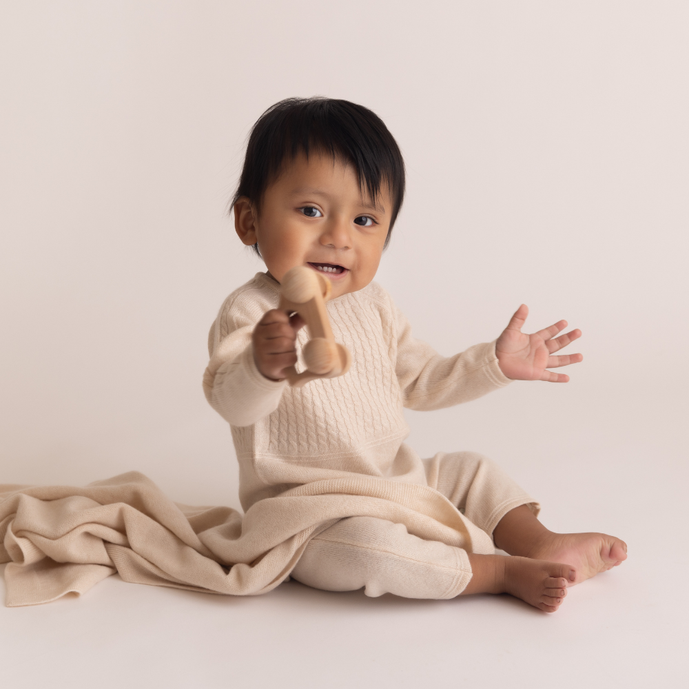 Luxury Cashmere Onesie - Naturale - Bambino Azizo