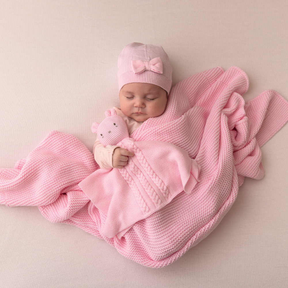 Bow Hat - Baby Blush Pink - Bambino Azizo