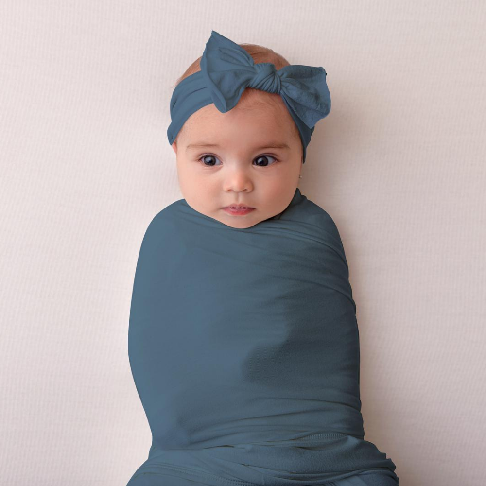 Swaddle Blanket - Stone Blue - Bambino Azizo